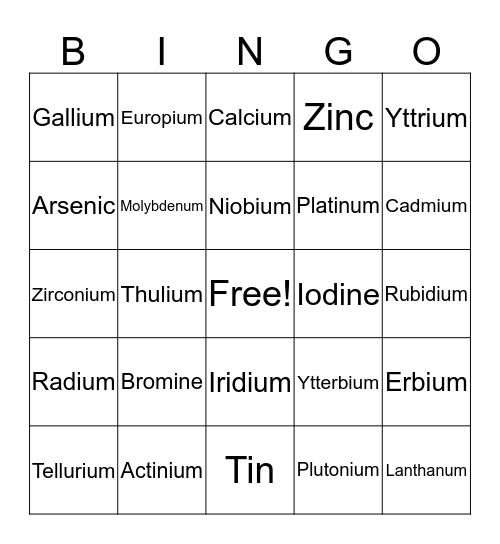 Geek Day Bingo Card
