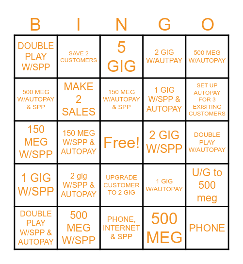 VEXUS RETAIL BINGO Card