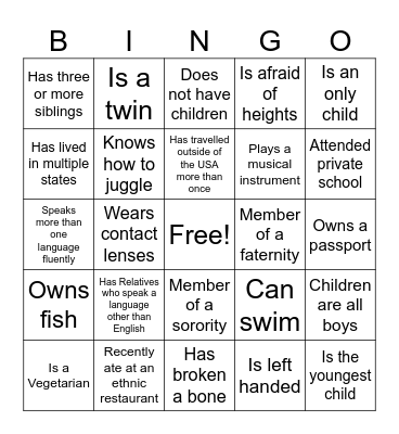 Diversity, Equity and Inclusion Bingo Card