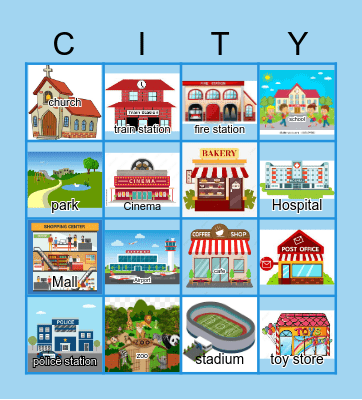 Places in the Bingo Card