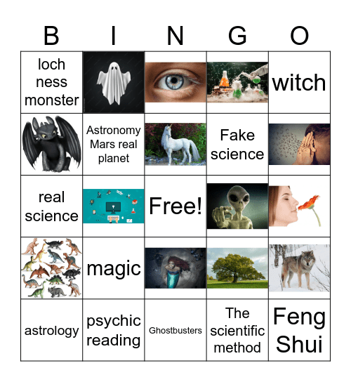 Pseudoscience Vs Science Bingo Card