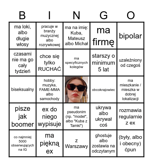 emilka tinder bingo Card