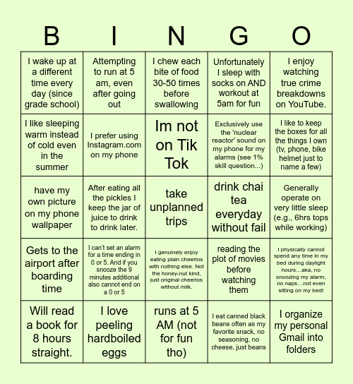 IreKWEST Serial Killer Trait Bingo Card