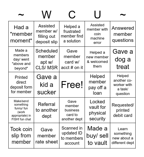 ~MEMBER BINGO~ Bingo Card