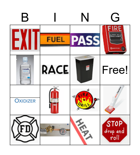 Fire Safety Bingo Card