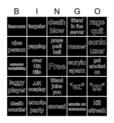 The strongest battlegrounds (Suryiu ult update) Bingo Card