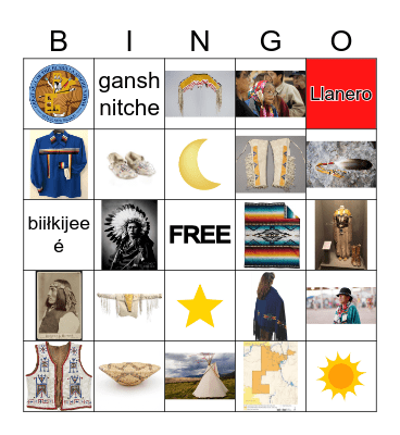 Traditional Clothes Bingo Card