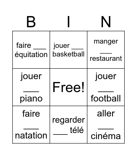 Trouver quelqu'un qui aime... Bingo Card