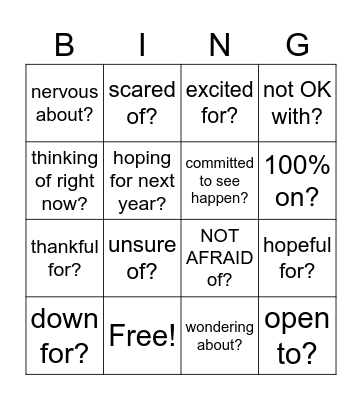 Back to School What??!! What are you.... Bingo Card