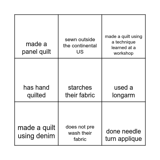 Find someone who... Bingo Card