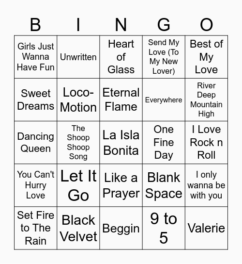 Singo Bingo Card