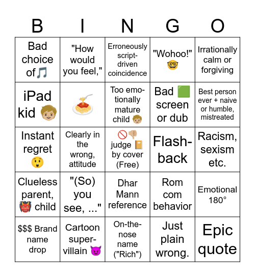 Dhar Mann (mun) Bingo Card