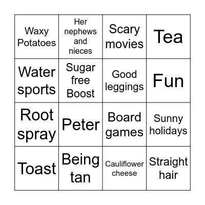 FUTURE MRS TROUTON Bingo Card