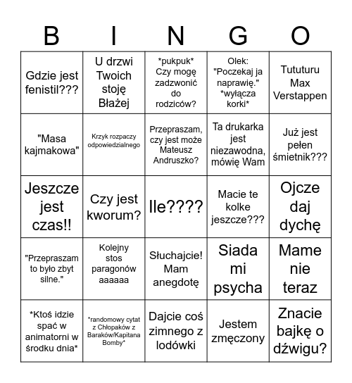 Diakonia Bingo Card