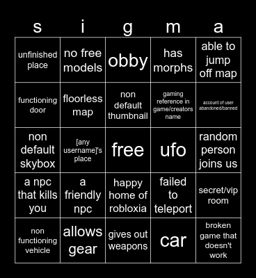 plac rouletee Bingo Card