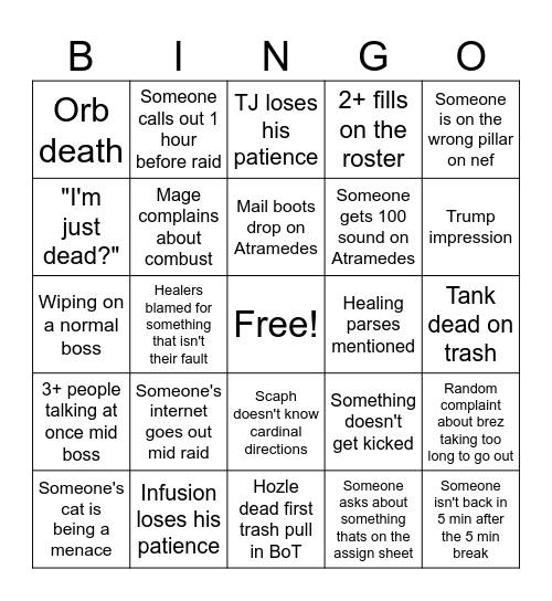 POWER CATA EDITION Bingo Card