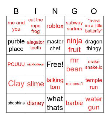 skibidi bingo for cypqriss Bingo Card