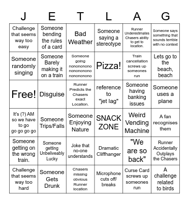 JLTG Bingo Card