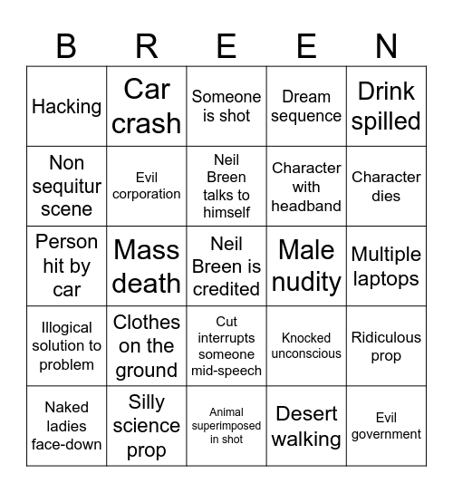 BreenGo Bingo Card