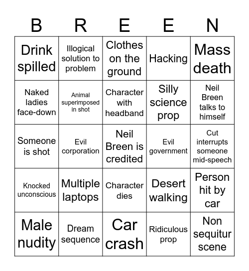 BreenGo Bingo Card