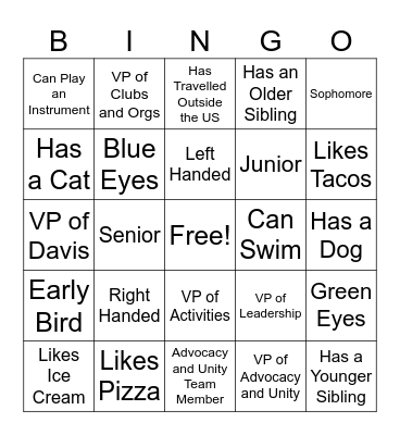 Find A WSUSA Leader Bingo Card