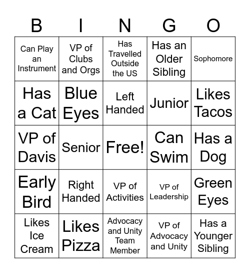 Find A WSUSA Leader Bingo Card