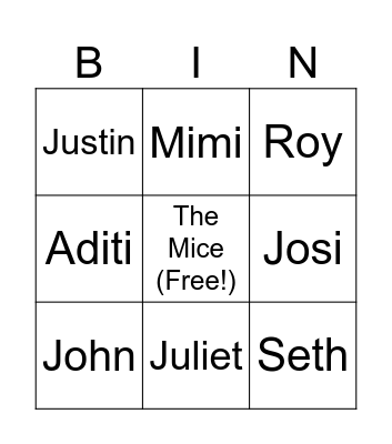 Office Crying Bracket Bingo Card