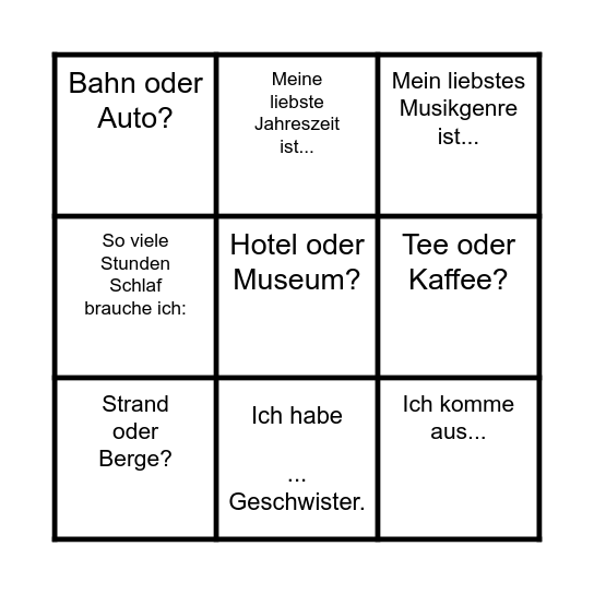 BINGO! Bingo Card