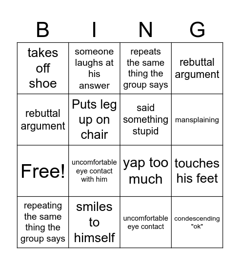 Issues in Cinema Bingo Card