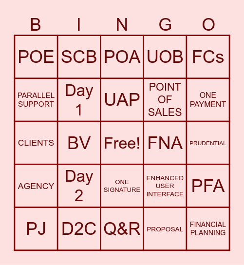 PRUJOURNEY NIGHT Bingo Card