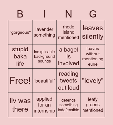 logan loverboy hines bingo Card