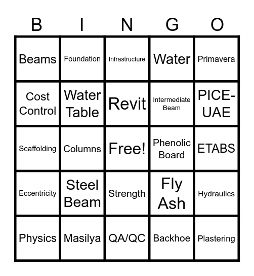 PICE-UAE 12TH ANNIVERSARY!!! Bingo Card