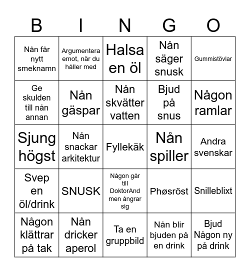 Arkonaut Bingo Card