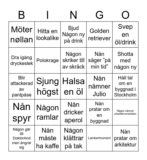 Arkonaut Bingo Card