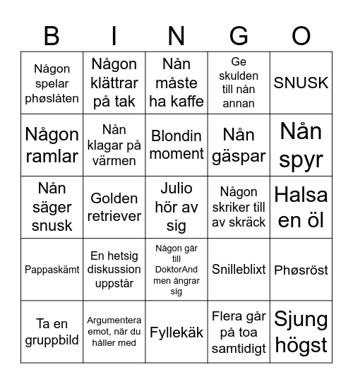 Arkonaut Bingo Card