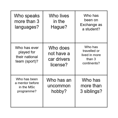 Bingo Card