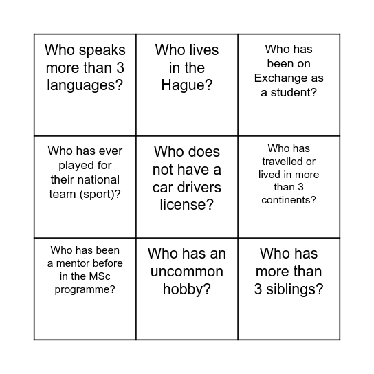 Bingo Card