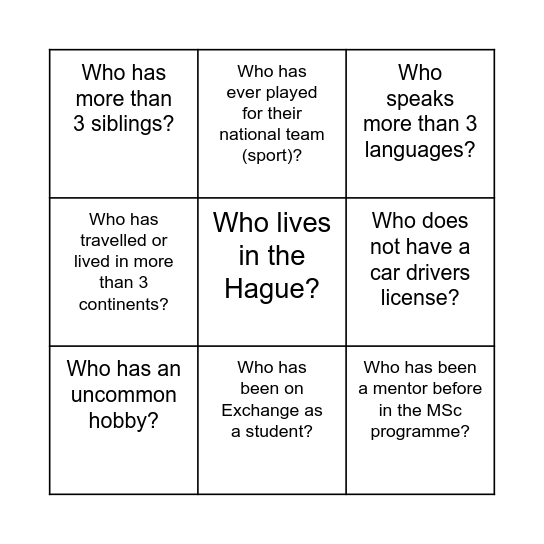 Bingo Card