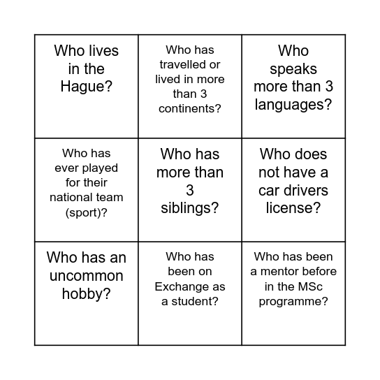 Bingo Card