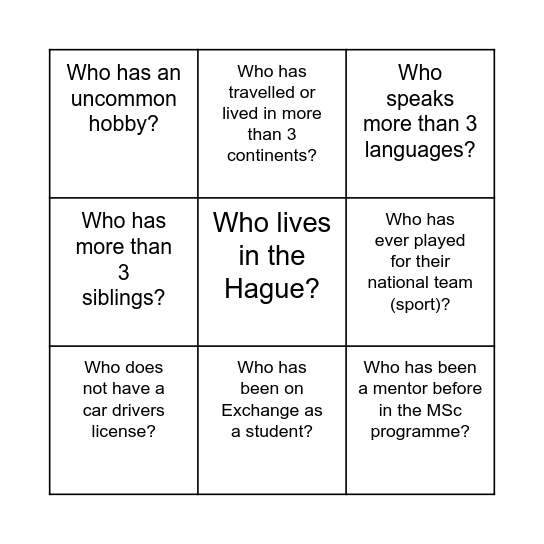 Bingo Card