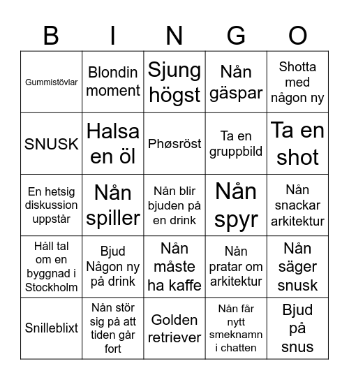 Arkonaut Bingo Card