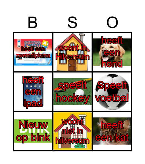 Bink Bingo Card