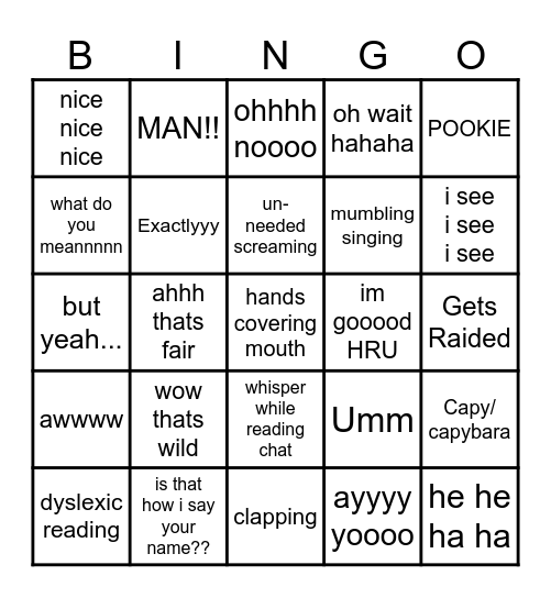 xxMinelly BINGO Card