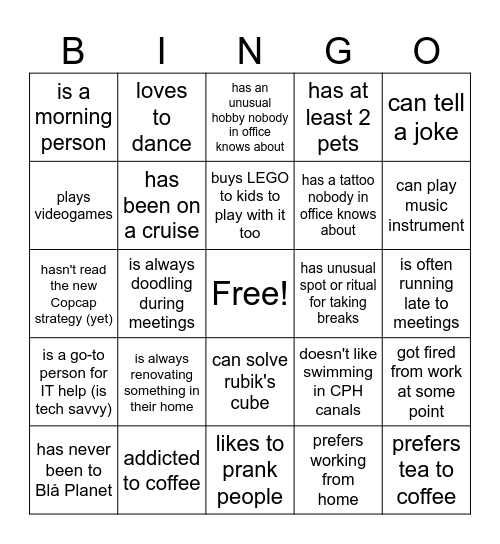 Bingo Card