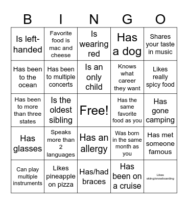 Icebreaker Bingo: Find Someone Who Bingo Card