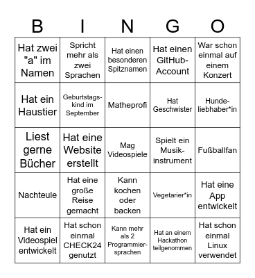 Bingo Card