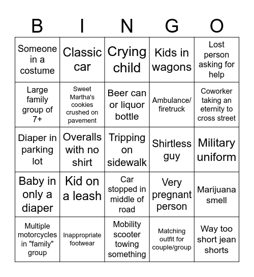 State Fair 2024 Bingo Card