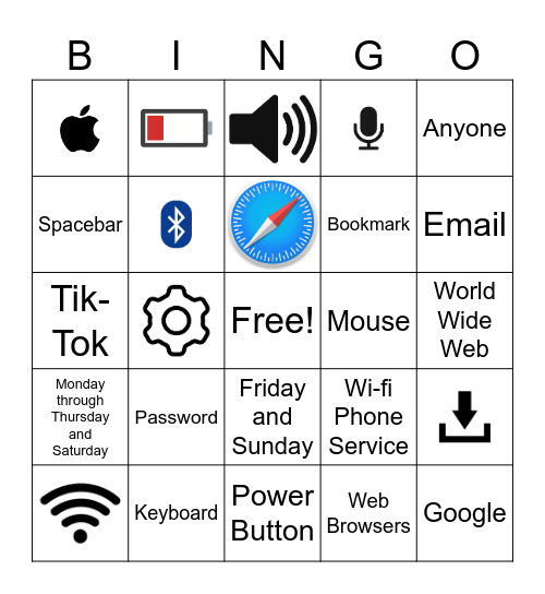 Lake View Tech Hub Bingo Card