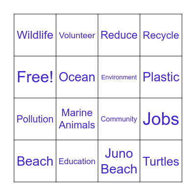 Beach Bingo! Bingo Card