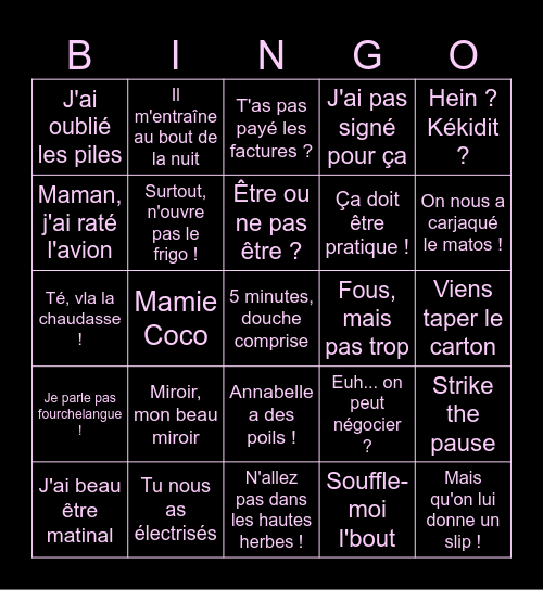 PhasmoBingo Card